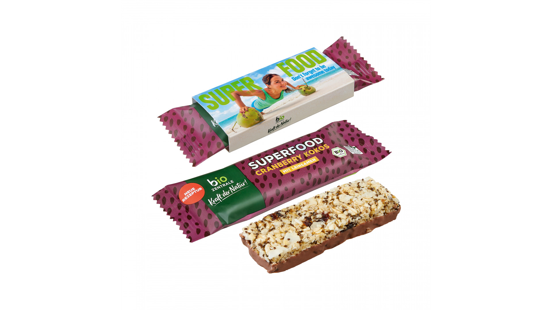 BIO Müsliriegel SUPERFOOD Cranberry + Kokos als Werbeartikel ab 2,50