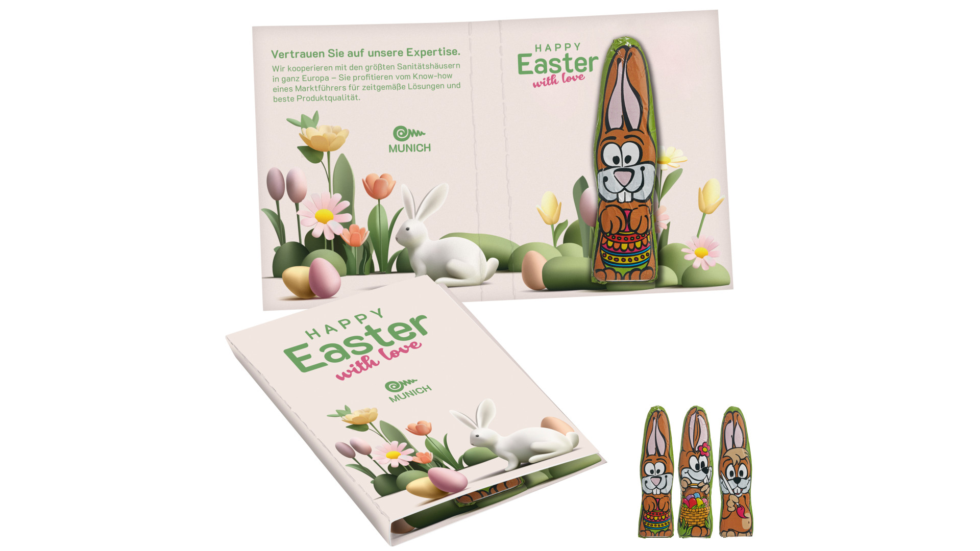 Süßes Briefchen mit Mini-Osterhäschen als Werbeartikel ab 0,77 Süßes Briefchen mit Mini-Osterhäschen als Werbeartikel ab 0,77