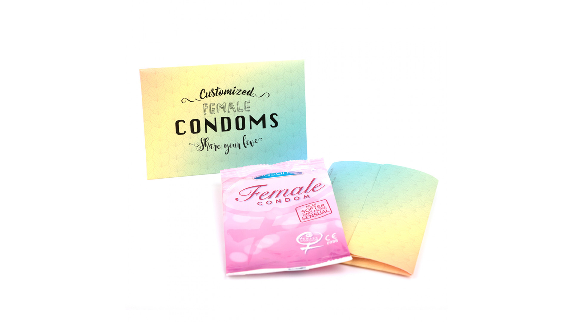 Wallet Condom Rings Kondombriefchen FC2 Female condom als Werbeartikel ab 2,65