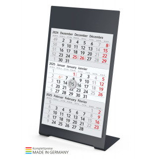 Tisch-Aufstellkalender Desktop 3 Color Bestseller, anthrazit, 1-Jahr