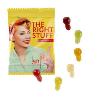 Fruchtgummi 10 g Tüten - Glühbirne (w2p)