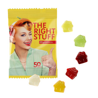 Fruchtgummi 10 g Tüten - Haus (w2p)