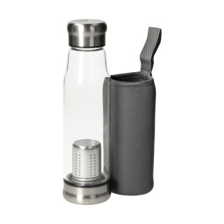 Glasflasche mit Hülle "Flavour" 0,5 l, transparent
