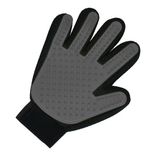 Fellpflegehandschuh "Pet", schwarz, grau
