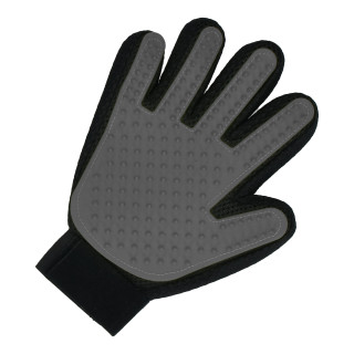 Fellpflegehandschuh "Pet", schwarz, grau