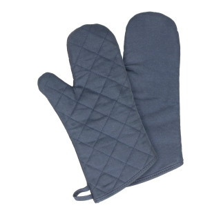 Ofenhandschuh "Heat resistant", 2er Set, blau, grau