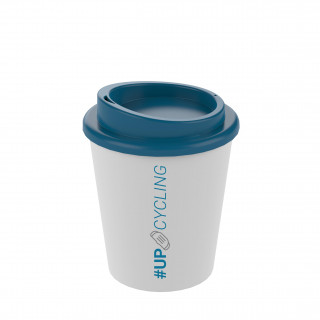 Kaffeebecher "Premium", small upcycling, weiß, ocean