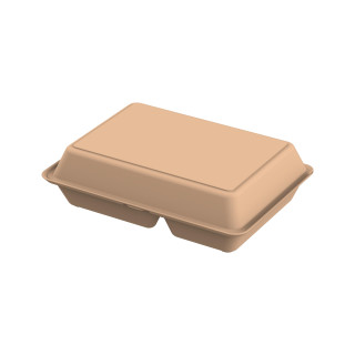 Menübox "ToGo" XL, 3-geteilt, beständiges braun
