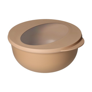 Food-Bowl "ToGo", Deluxe, 1,0 l, beständiges braun, transparent