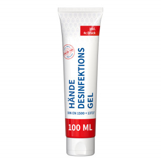 100 ml Tube - Hände-Desinfektionsgel (DIN EN 1500) - FullbodyPrint