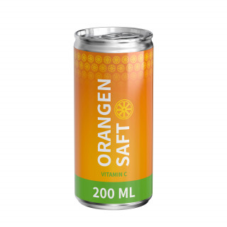 200 ml Bio Orangensaft (Dose) - Body Label