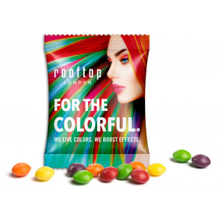 Skittles im Werbetütchen, 10 g, Standard-Folie transparent, 1-farbig