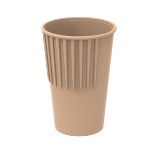 Riffel-Becher "ToGo", 300 ml, beständiges braun