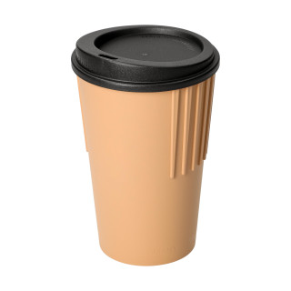 Riffel-Kaffeebecher "ToGo", 300 ml, beständiges braun, schwarz