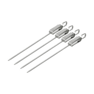 Grillspieß "Picante", 4er Set, silber