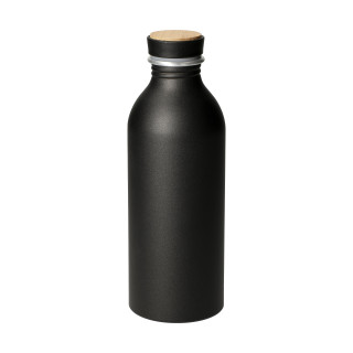 Aluminiumflasche "Breeze", 650 ml, schwarz, natur