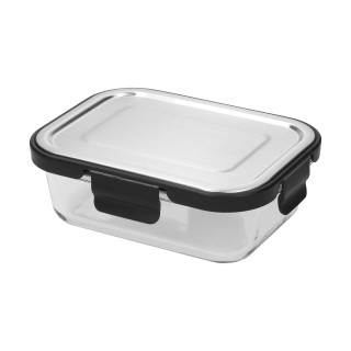 Glasbox "LOKA", 640 ml, schwarz, transparent