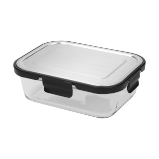 Glasbox "LOKA", 1040 ml, schwarz, transparent