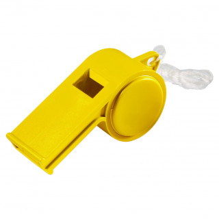 Trillerpfeife "Sport", mit Kordel, uni-colour, standard-gelb