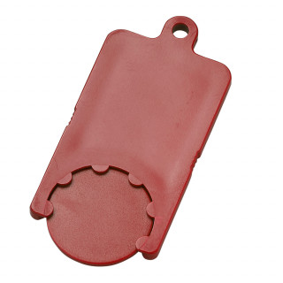 Chip-Schlüsselanhänger "Rectangle", standard-rot