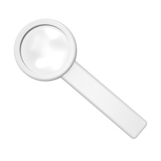Stiellupe "Handle 5 x", weiß