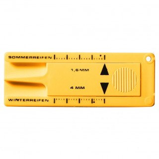 Schlüsselanhänger "Reifenprofilmesser", standard-gelb