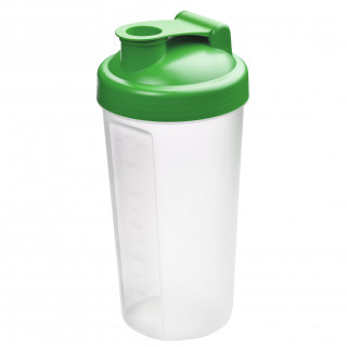 Shaker "Protein", 0,6 l, standard-grün, transparent