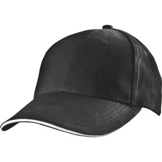 6 Panel Baseballcap San Francisco, schwarz
