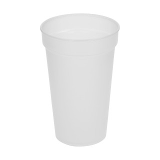 Trinkbecher "Pfand" 0,4 l, transparent-milchig