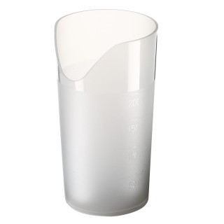 Trinkbecher "Ergonomie" 0,2 l, transparent-milchig