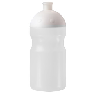Trinkflasche "Fitness" 0,5 l mit Saugverschluss, weiß