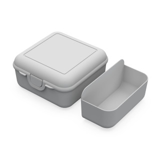 Vorratsdose "Cube" deluxe, mit Trennschale, weiß