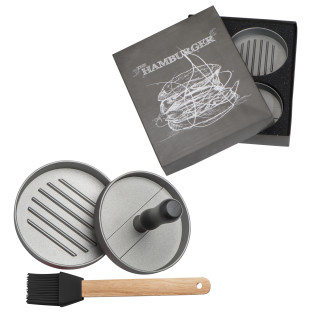 Burgerpresse mit Silikonpinsel Texas, schwarz