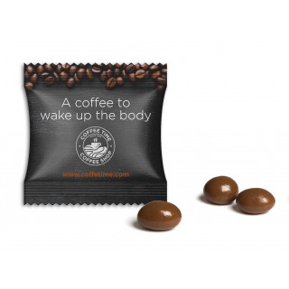 Arabica Kaffeebohne einzeln im Werbetütchen, 1,75 g, Standard-Folie transparent, 1-farbig
