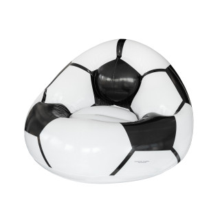 Aufblasbarer Fußballsessel "Coach", schwarz, weiß