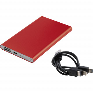 Metallpowerbank 4.000mAh Lieto, rot