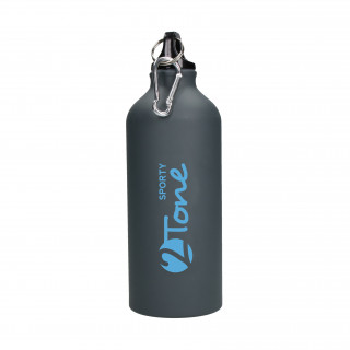Aluminiumflasche "Sporty-2Tone" gungrey 0,6 l, blau, grau
