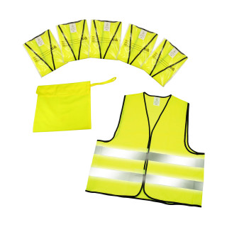 Warnweste "Standard" 5er Set im Etui, neon-gelb
