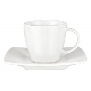 Kössinger Maxim Espresso Set Tasse mit Untertasse, weiß