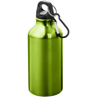 Oregon 400 ml Aluminium Trinkflasche mit Karabinerhaken, apfelgrün / pearl