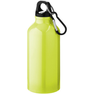 Oregon 400 ml Aluminium Trinkflasche mit Karabinerhaken, neongelb