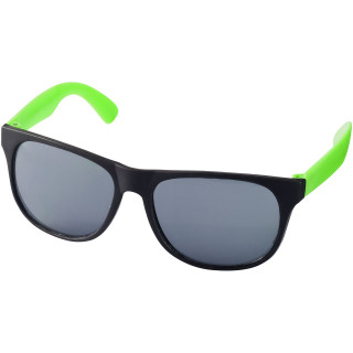 Retro zweifarbige Sonnenbrille, neongrün / schwarz
