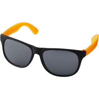 Retro zweifarbige Sonnenbrille, neonorange / schwarz