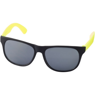 Retro zweifarbige Sonnenbrille, neongelb / schwarz