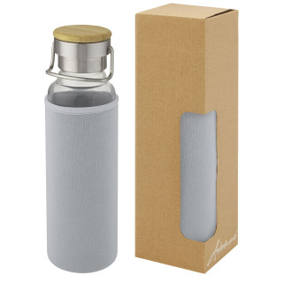 Thor 660 ml Glasflasche mit Neoprenhülle, grau
