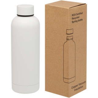 Spring 500 ml RCS-zertifizierte Kupfer-Vakuum Isolierflasche aus recyceltem Edelstahl, weiß