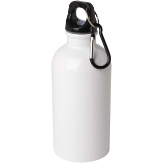 Oregon 400 ml RCS-zertifizierte, einwandige Trinkflasche aus Edelstahl mit Karabinerhaken, weiß
