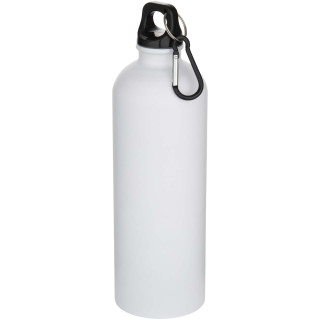Oregon 750 ml matte RCS-zertifizierte, einwandige Trinkflasche aus recyceltem Edelstahl mit Karabinerhaken, weiß
