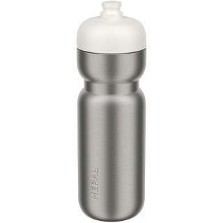 Mepal Pull 800 ml Edelstahl Sportflasche, weiß