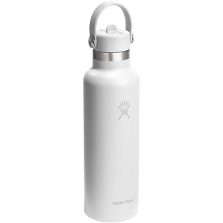 Hydra Flask Standard Mouth 621 ml isolierte Edelstahl-Trinkflasche, weiß